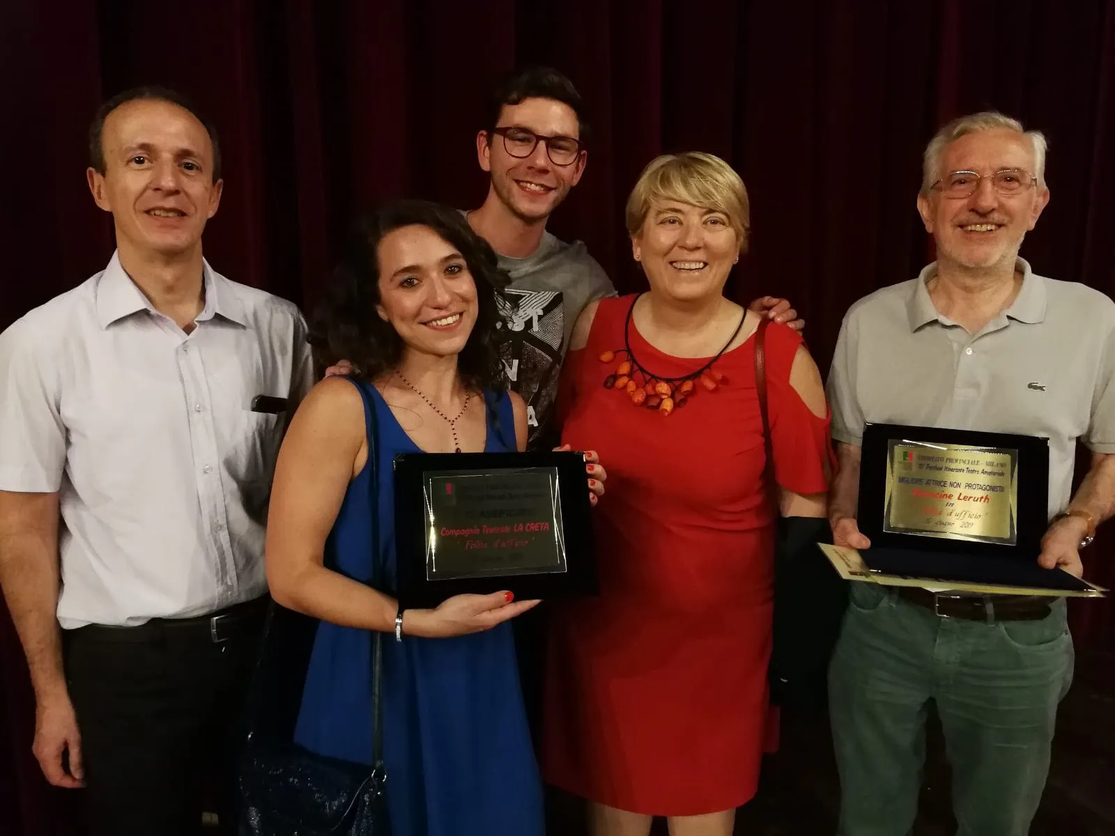 Premiazione con targhe al termine della rassegna